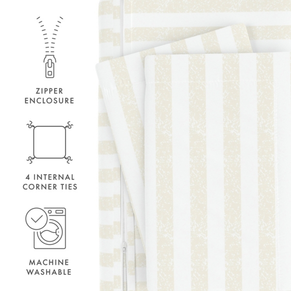 Tan Rugged Stripe 2-pc. Twin Duvet Cover Set