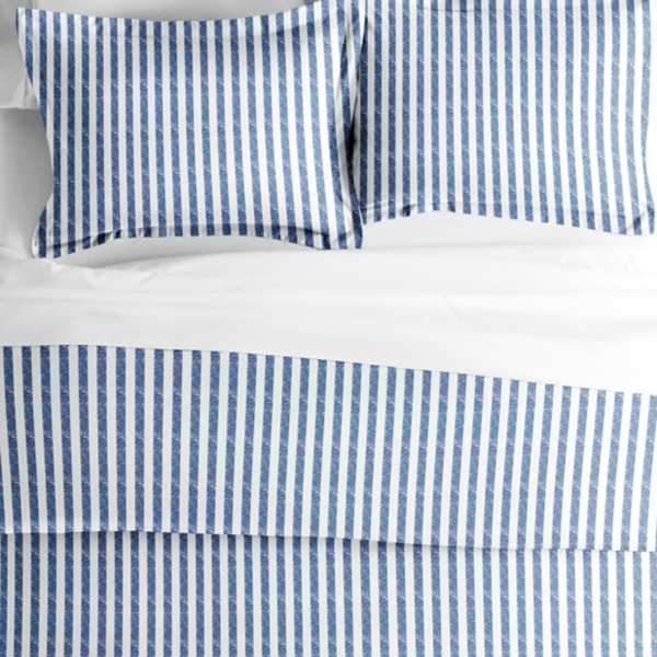 Navy Rugged Stripe 2-pc. Twin Duvet Cover Set