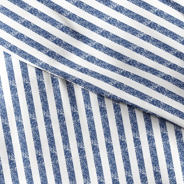 Navy Rugged Stripe 2-pc. Twin Duvet Cover Set