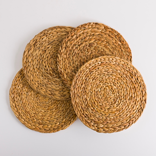 Natural Seagrass Woven Round Placemats, Set of 4 Kirklands Home