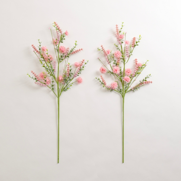 Pink Wildflower and Heather Stems, Set of 2 Kirklands Home