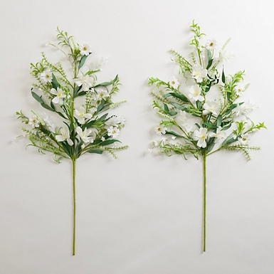 Blue Spring Flower Stems, Set of 2