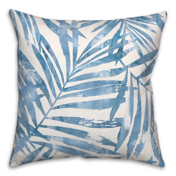 Kirkland's Tropical Outdoor Pillows Kirklands Blue Watercolor