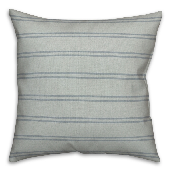Seafoam & Blue Country Stripe Outdoor Throw Pillow Kirklands Home