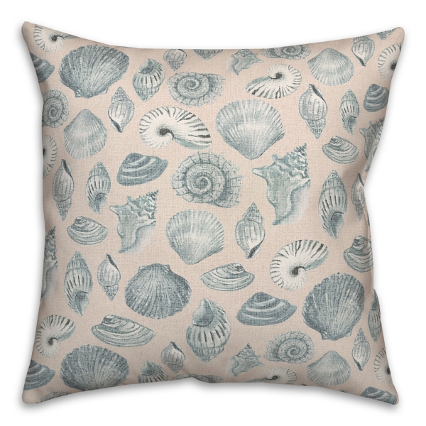 Blue Seashell Outdoor Throw Pillow Kirklands Home