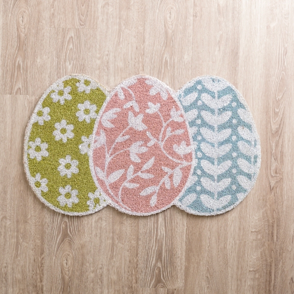 Floral Eggs Coir Doormat