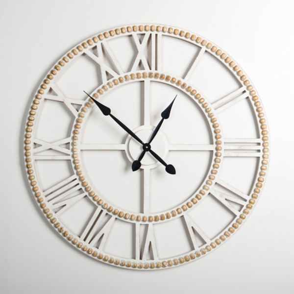 Brett Beaded Wood Wall Clock