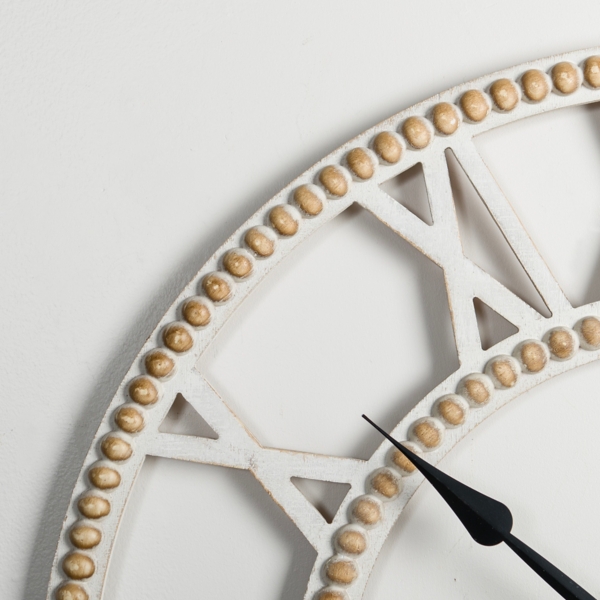 Brett Beaded Wood Wall Clock