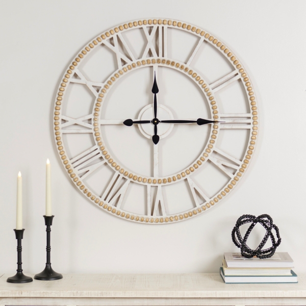 Brett Beaded Wood Wall Clock
