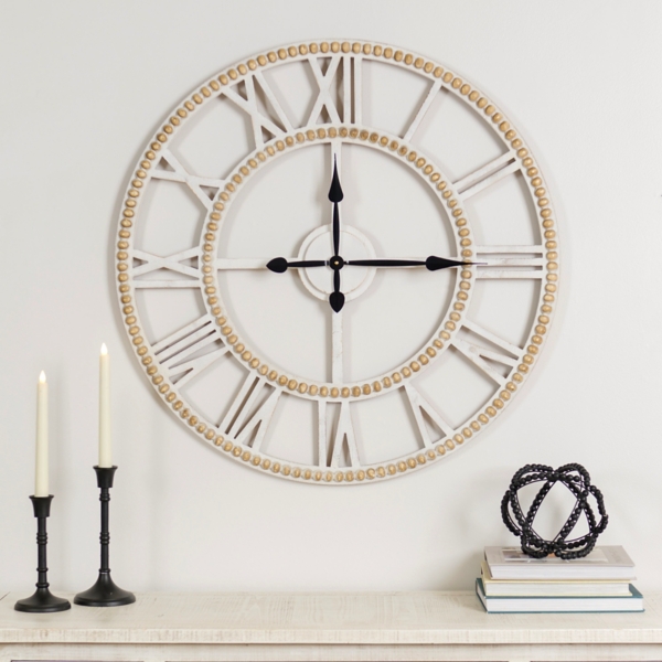 Brett Beaded Wood Wall Clock Kirklands Home
