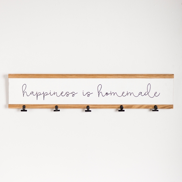Happiness is Homemade 5-Clip Wall Plaque