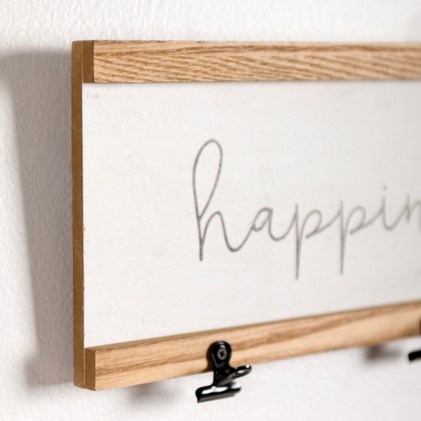 Happiness is Homemade 5-Clip Wall Plaque