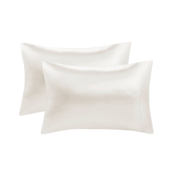 Ivory Satin Standard 2-pc. Pillow Case Set
