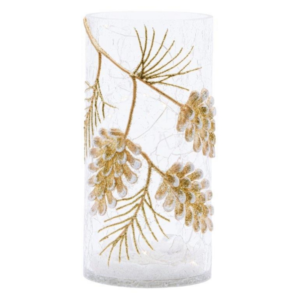 LED Gold Pinecone Vase
