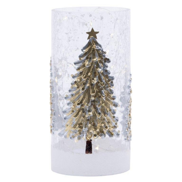 LED Gold Christmas Tree Vase
