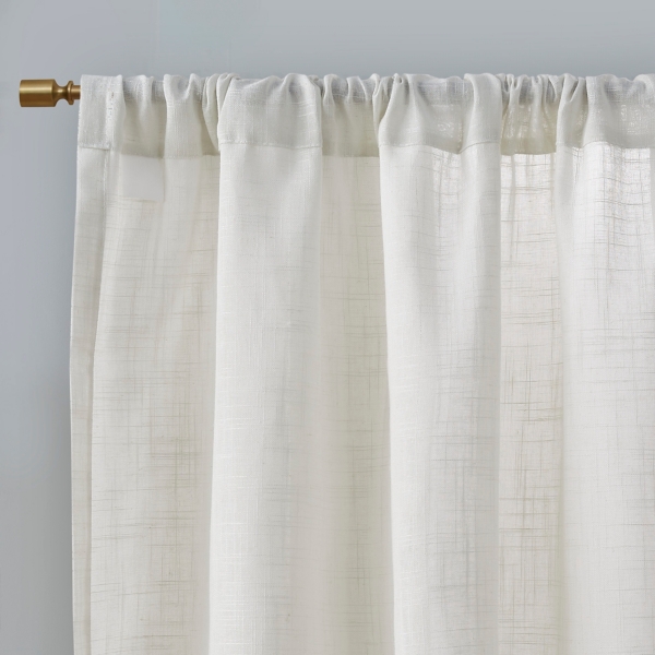 Linen Blend Curtain Panel Set