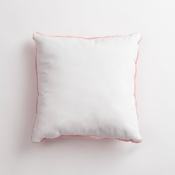 Pink Bunny Hooked Pillow