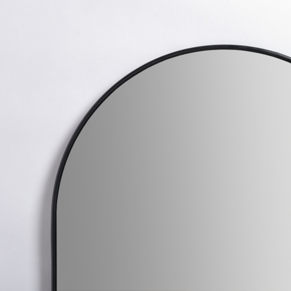 Black Nouveau Linear Arch Mirror