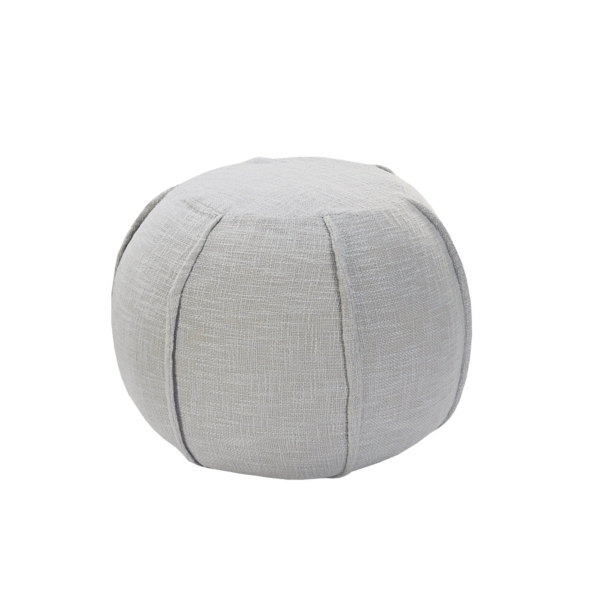 Light Gray Patchwork Cotton Pouf Kirklands Home