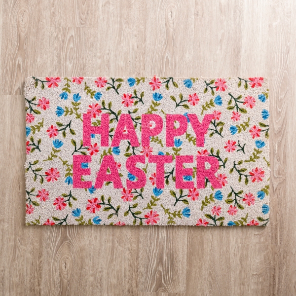 Floral Happy Easter Coir Doormat Kirklands Home