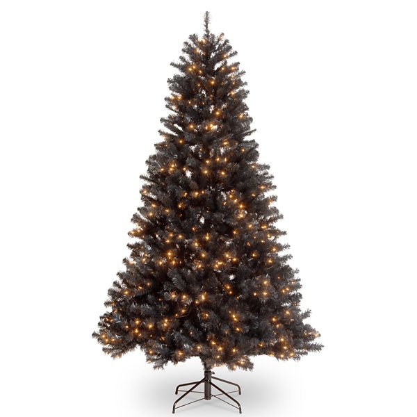 7 ft. Clear Lit Black Valley Spruce Halloween Tree