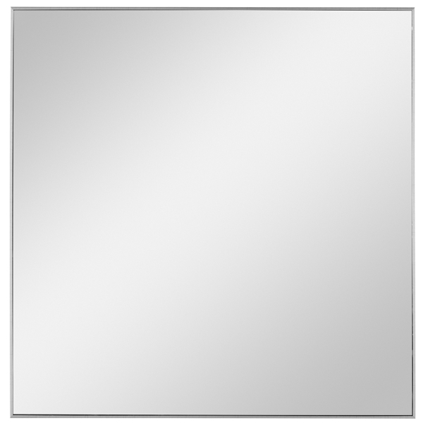 Brushed Silver Metal Square Framed Mirror | Kirklands Home