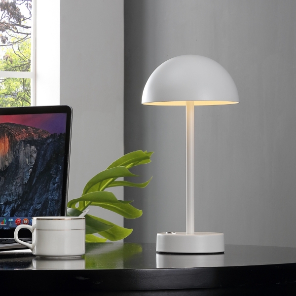 White Metal Rechargeable Table Lamp