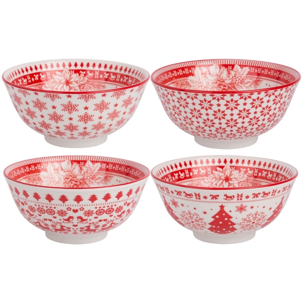 Assorted Holiday Printed Bowls, Set of 6 Kirklands Home