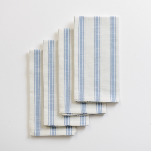 Chambray Wide Striped Napkins, Set of 4 Kirklands Home
