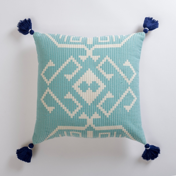 Turquoise Woven Pattern Outdoor Pillow Kirklands Home