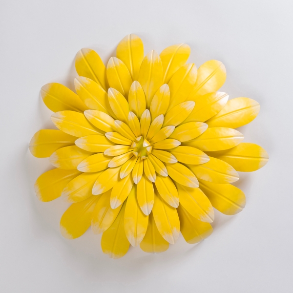 Yellow Metal Flower Outdoor Wall Plaque Kirklands Home