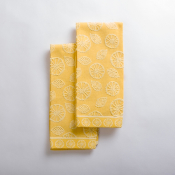 Yellow Jacquard Lemons Kitchen Towels, Set of 2 | Kirklands Home