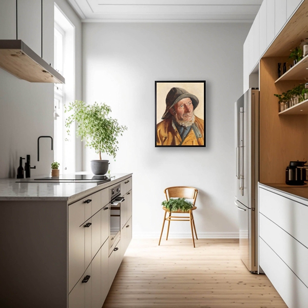 Sea Captain Portrait Framed Art Print