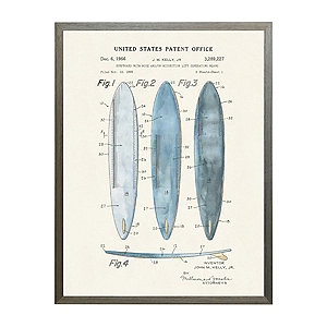 Vintage Boat Oars Patent Framed Art Print