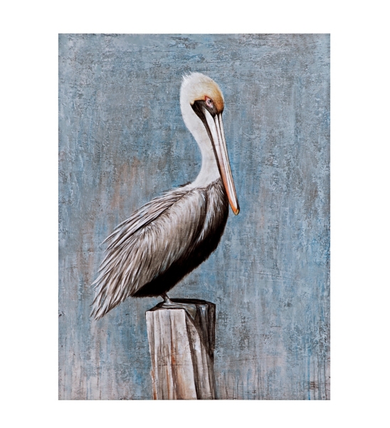 Blue Pelican Canvas Art Print | Kirklands Home