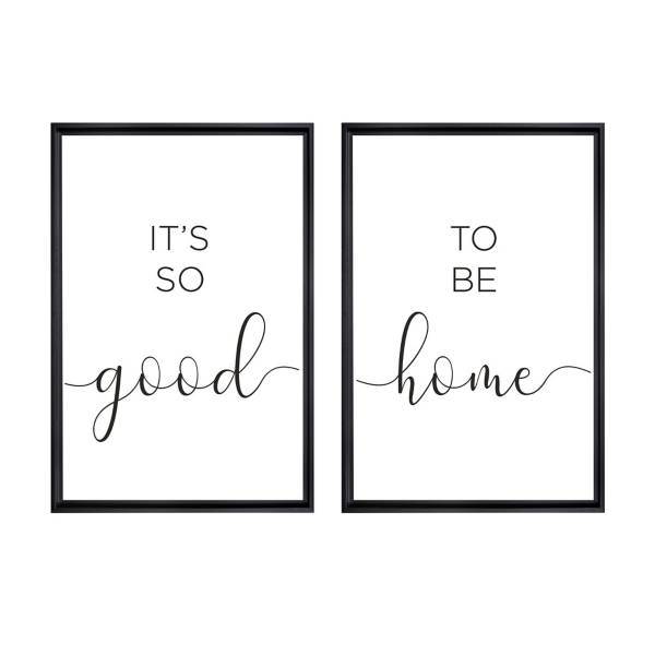 Good to be Home Black Framed Art Prints, Set of 2 Kirklands Home