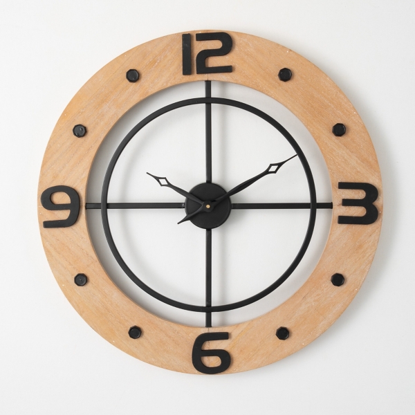Urban Natural Wood Open Wall Clock Kirklands Home