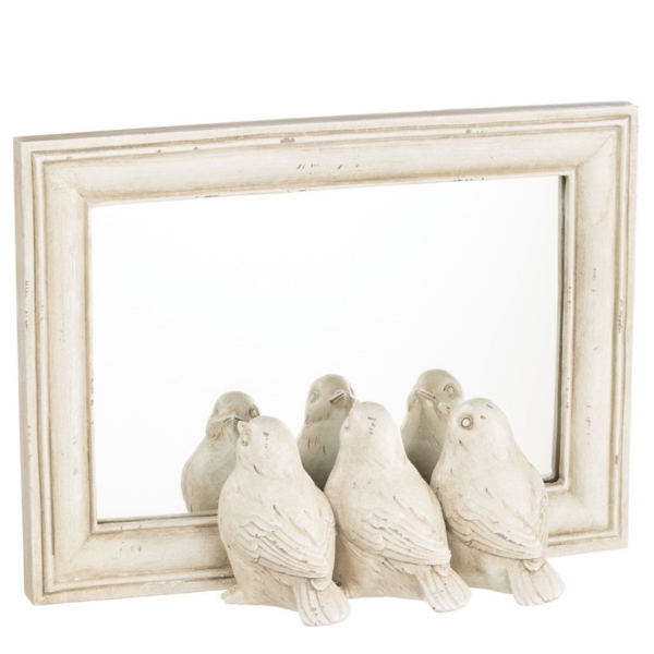Cream Bird Trio Wall Mirror