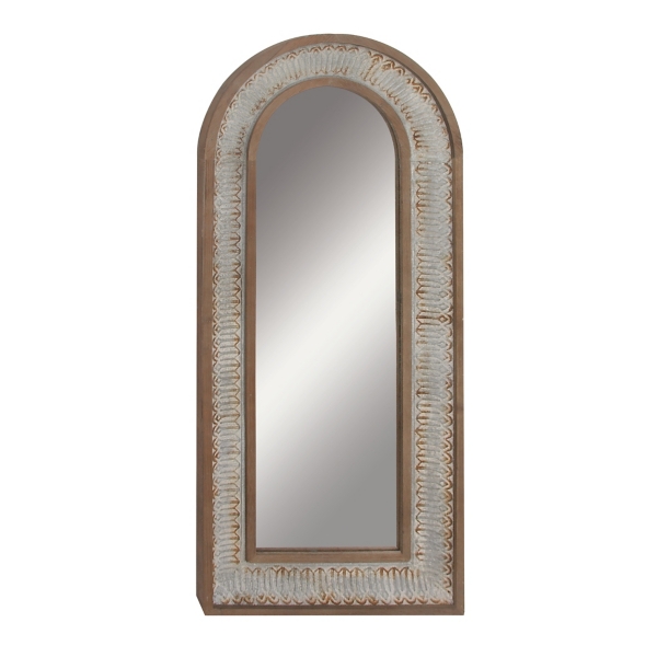 Distressed White Wood Arched Wall Mirror Kirklands Home