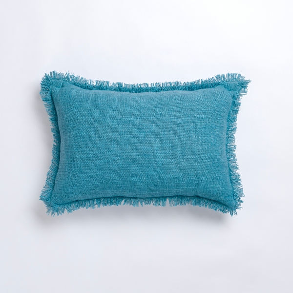 Turquoise Fringe Outdoor Lumbar Pillow Kirklands Home