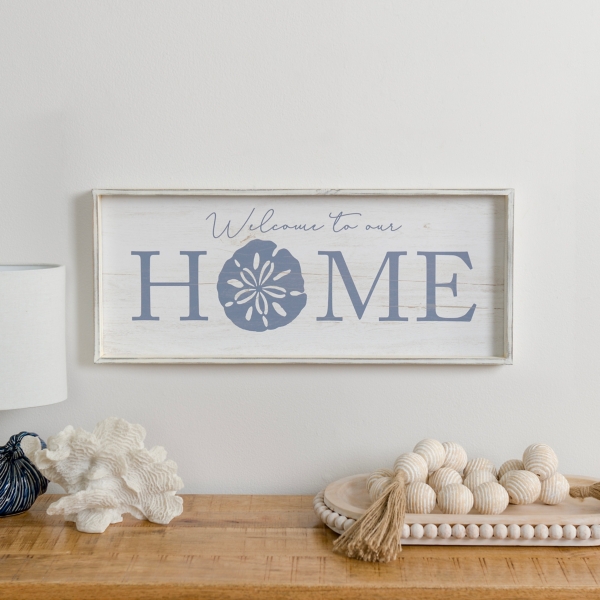 Welcome to Our Home Coastal Wall Plaque