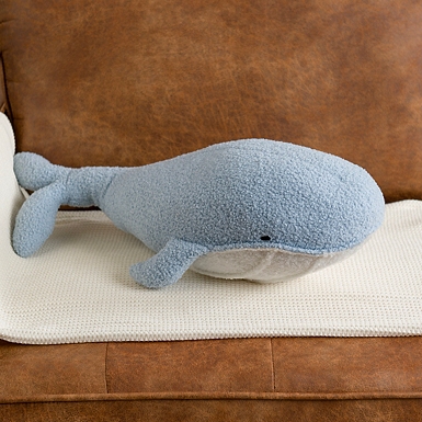 Blue Starfish Boucle Pillow