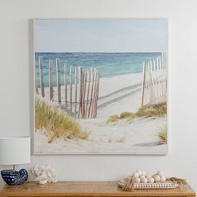 Caribbean Ocean View from Beach - Fine Art Painting – Canvas Art Plus