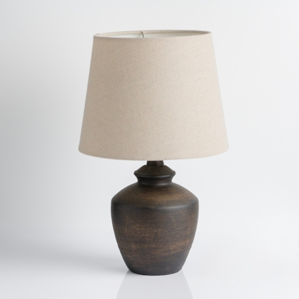 Dark Brown Textured Table Lamp | Kirklands Home