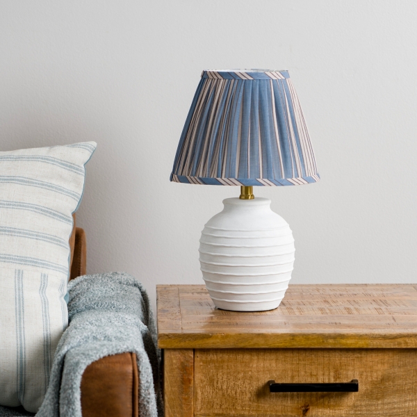 Blue Stripe Pleated Shade Table Lamp Kirklands Home