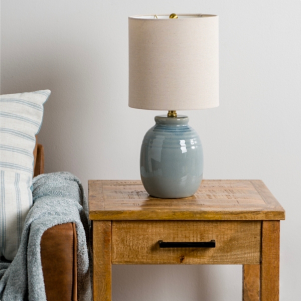 Ocean Blue Ceramic Table Lamp