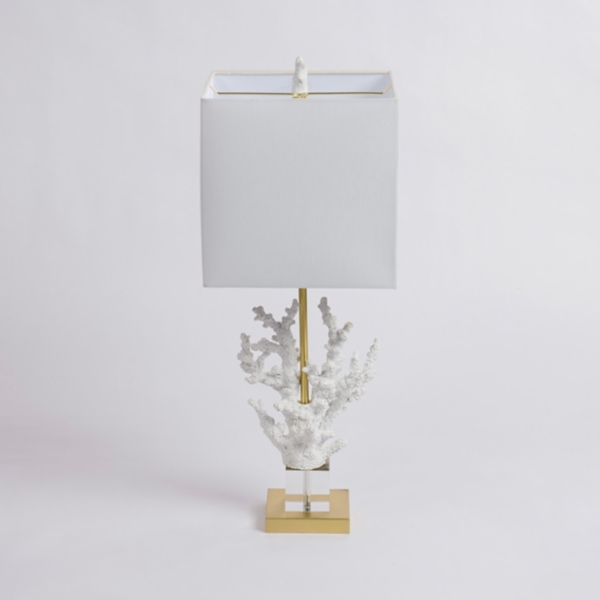 White and Gold Coral Table Lamp Kirklands Home