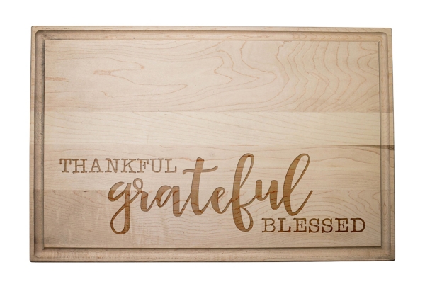 Maple Wood Thankful Grateful Blessed Cutting Board Kirklands Home