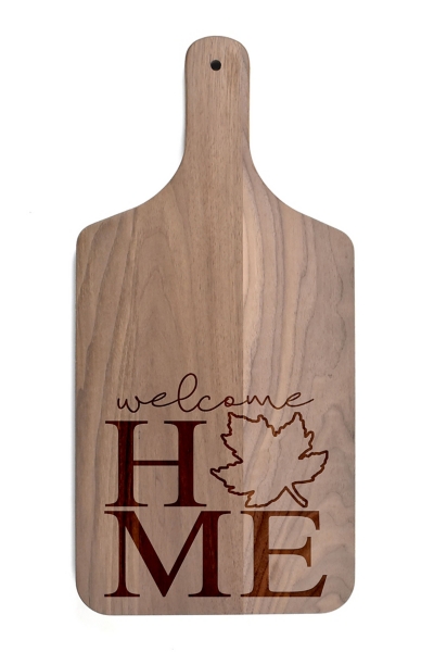 Walnut Wood Home Leaf Cutting Board Kirklands Home