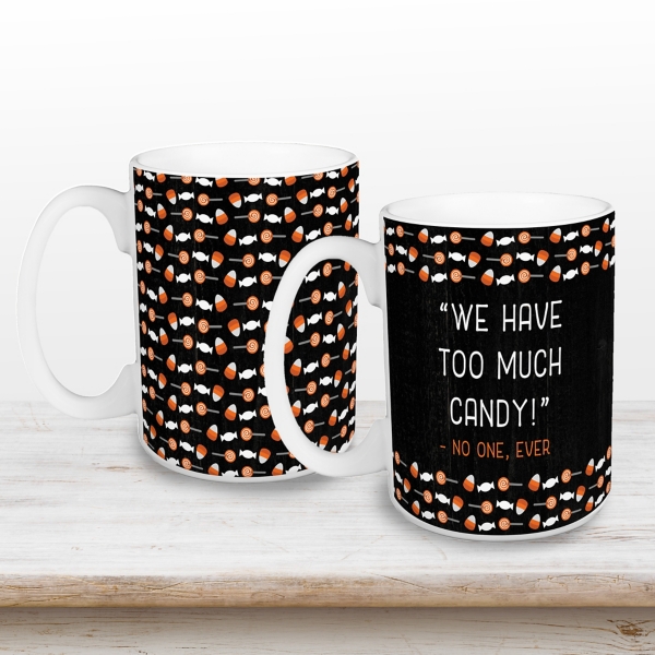 Too Much Candy Halloween Mugs, Set of 2 | Kirklands Home